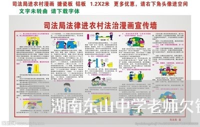 湖南东山中学老师欠钱不还/2023120870581