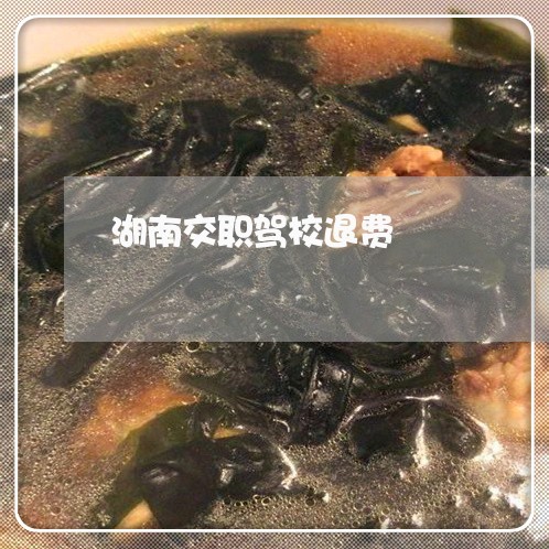 湖南交职驾校退费/2023042684715