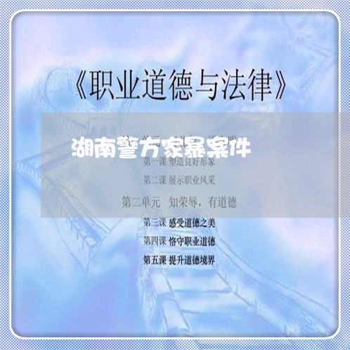 湖南警方家暴案件/2023101389471