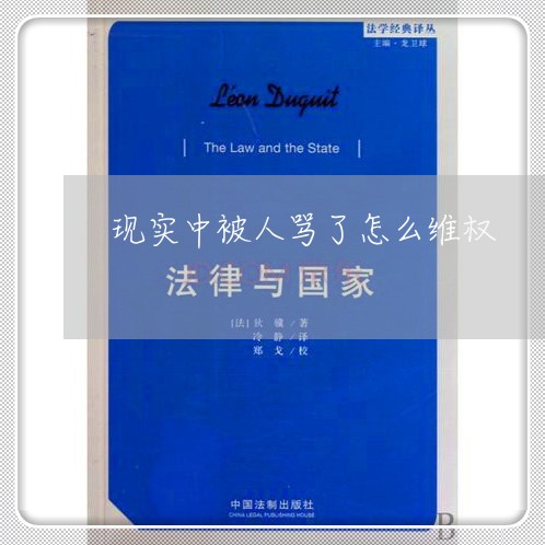 现实中被人骂了怎么维权/2023052460725