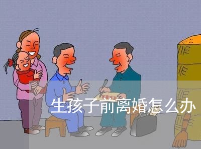 生孩子前离婚怎么办/2023110472693