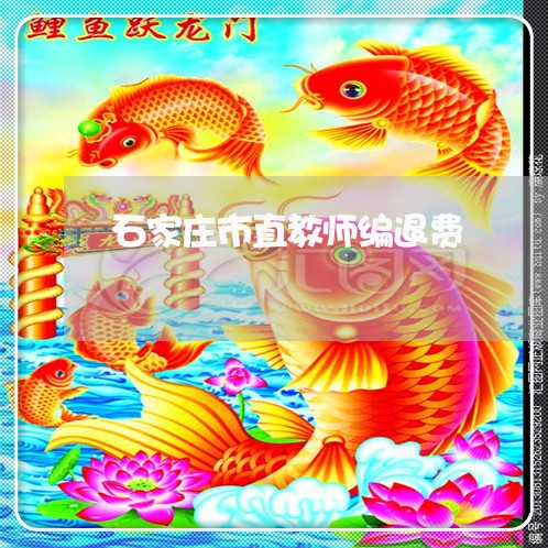 石家庄市直教师编退费/2023040925361