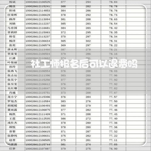 社工师报名后可以退费吗/2023062370485