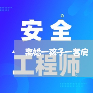 离婚一孩子一套房/2023092328260