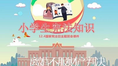 离婚不服财产判决/2023100264824