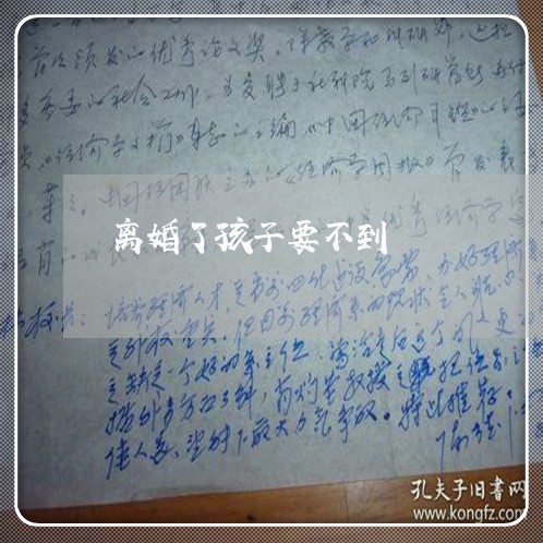 离婚了孩子要不到/2023092506148