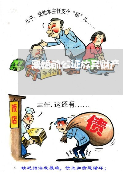 离婚前公证放弃财产/2023110983695