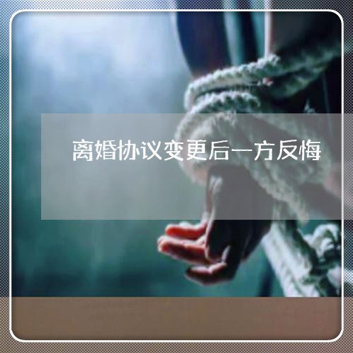 离婚协议变更后一方反悔/2023111893623