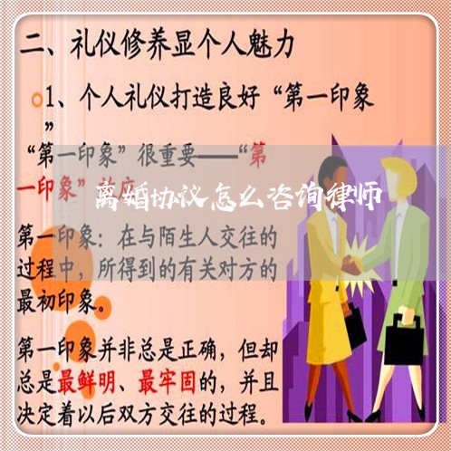 离婚协议怎么咨询律师/2023111404036