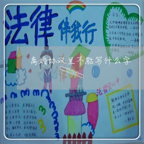 离婚协议里不能写什么字/2023111748140