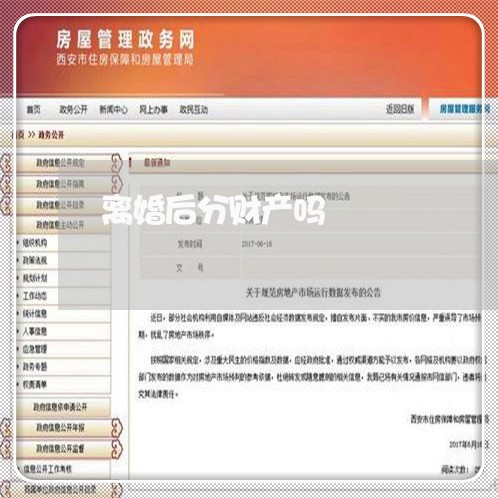 离婚后分财产吗/2023121938078