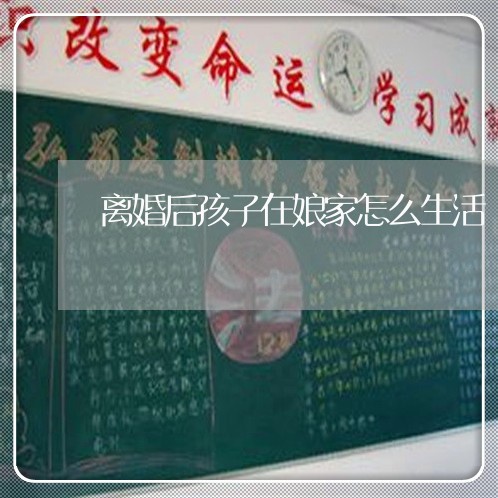 离婚后孩子在娘家怎么生活/2023111781694