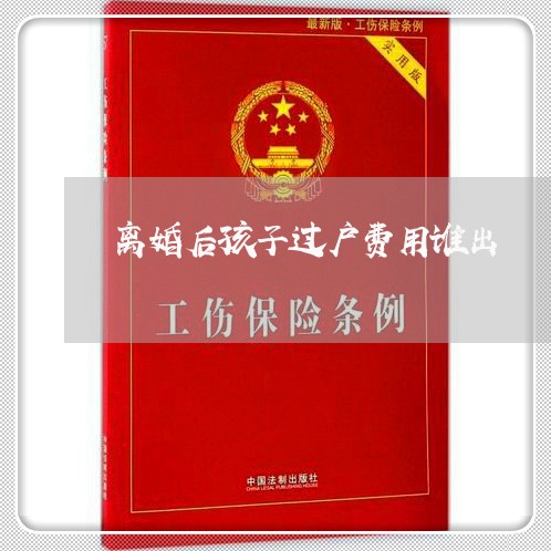 离婚后孩子过户费用谁出/2023111773928