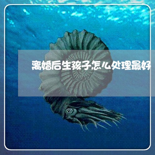 离婚后生孩子怎么处理最好/2023111750281