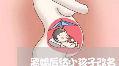 离婚后给小孩子改名/2023110460626