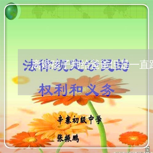 离婚孩子判给爸爸但是一直跟妈妈/2023111636937