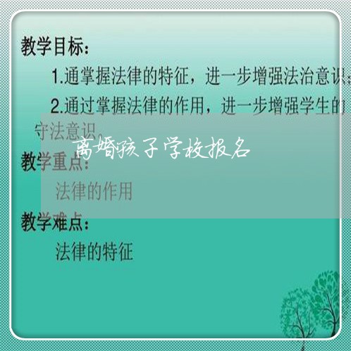 离婚孩子学校报名/2023092883502