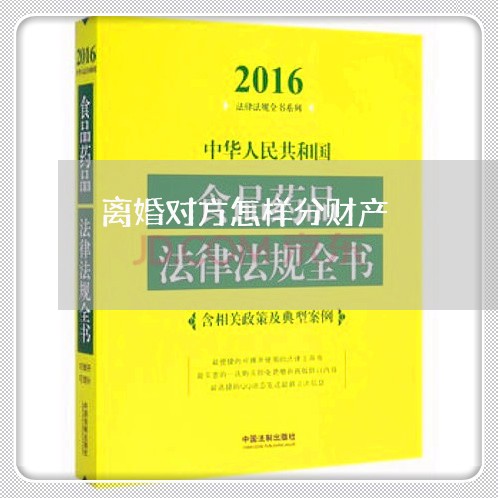 离婚对方怎样分财产/2023110583926