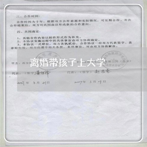 离婚带孩子上大学/2023092548381