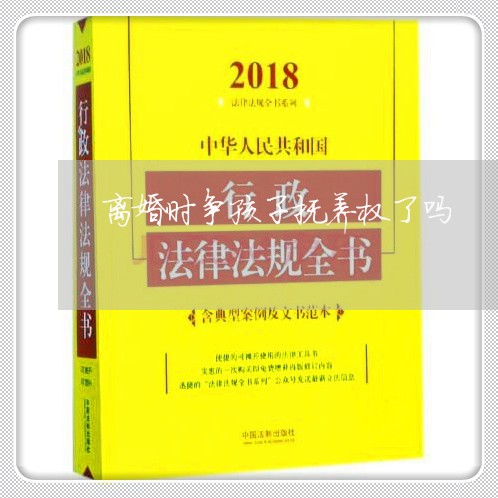 离婚时争孩子抚养权了吗/2023111663725