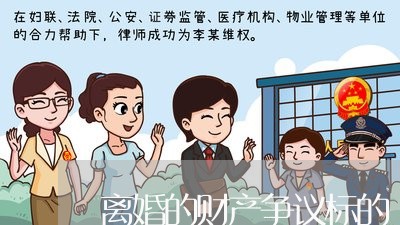 离婚的财产争议标的/2023110932825