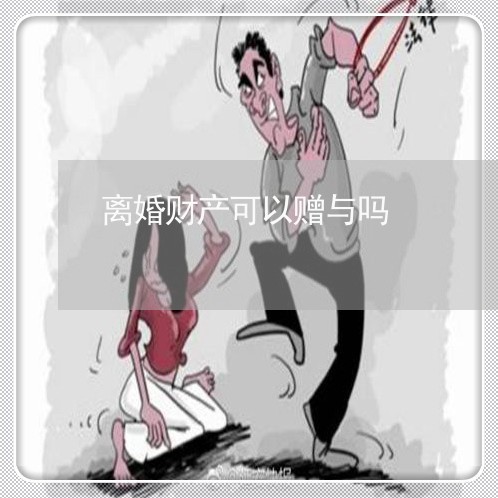 离婚财产可以赠与吗/2023110805169