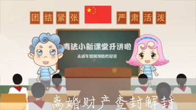 离婚财产查封解封/2023100271513