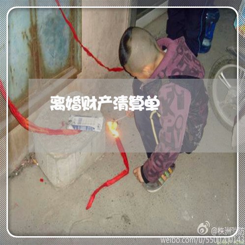 离婚财产清算单/2023121835936