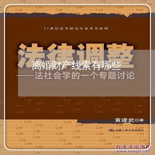 离婚财产线索有哪些/2023110962703