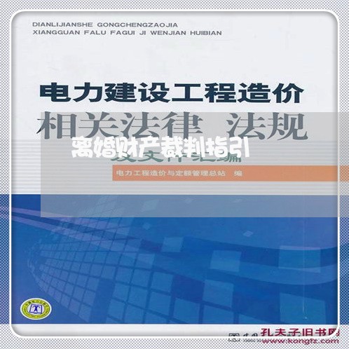 离婚财产裁判指引/2023100261402