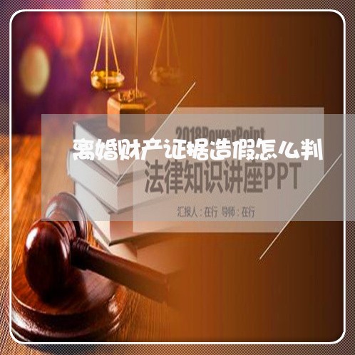 离婚财产证据造假怎么判/2023111530391