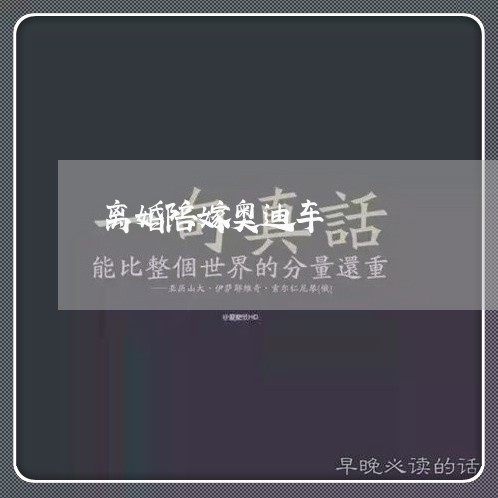 离婚陪嫁奥迪车/2023121661591