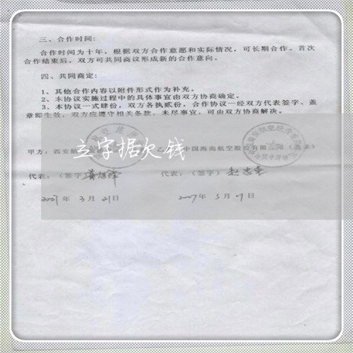 立字据欠钱/2023120727059