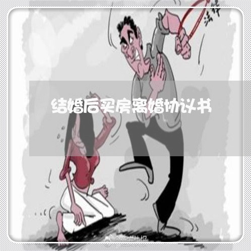 结婚后买房离婚协议书/2023111512474