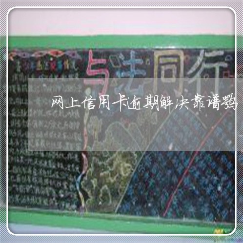 网上信用卡逾期解决靠谱嘛/2023121738279