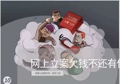 网上立案欠钱不还有什么后果/2023112459572