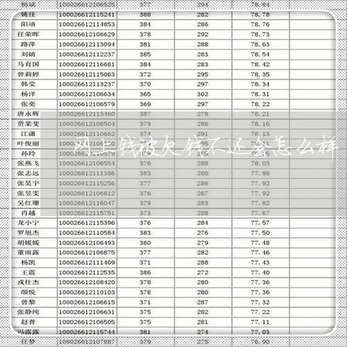 网上钱被欠钱不还会怎么样/2023120957352