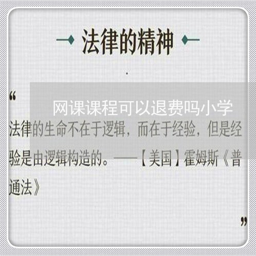 网课课程可以退费吗小学/2023062159693