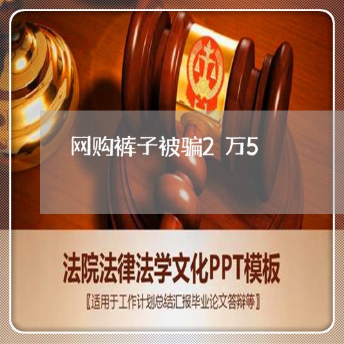 网购裤子被骗2万5/2023052740260