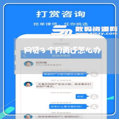 网贷3个月再还怎么办/2023112317159