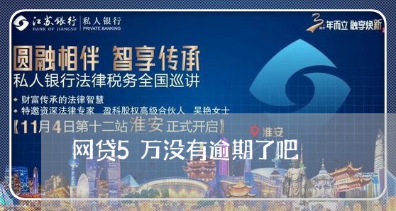 网贷5万没有逾期了吧/2023110139381