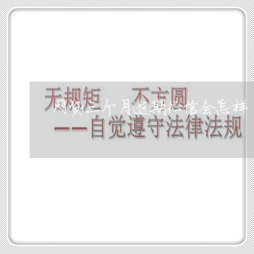 网贷三个月逾期征信会怎样/2023112344250