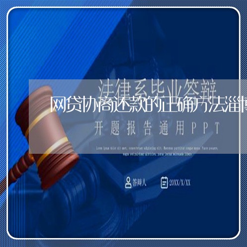 网贷协商还款的正确方法淄博/2023100648450