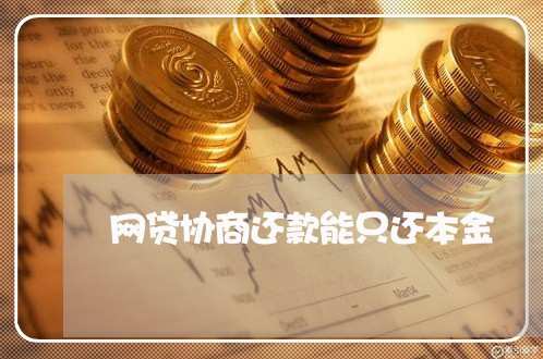 网贷协商还款能只还本金/2023100649394