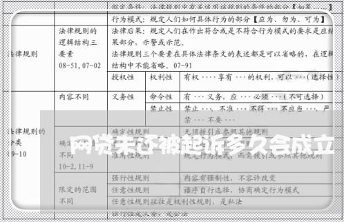 网贷未还被起诉多久会成立/2023110907260