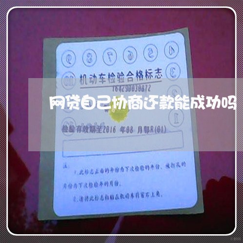 网贷自己协商还款能成功吗/2023100616248