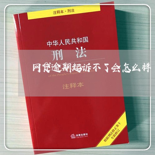 网贷逾期起诉不了会怎么样/2023081295946