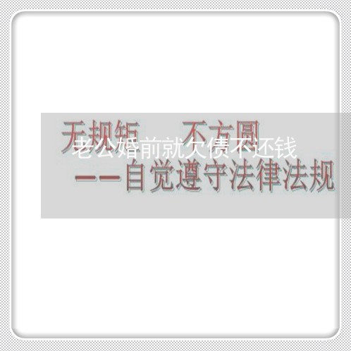 老公婚前就欠债不还钱/2023111795947