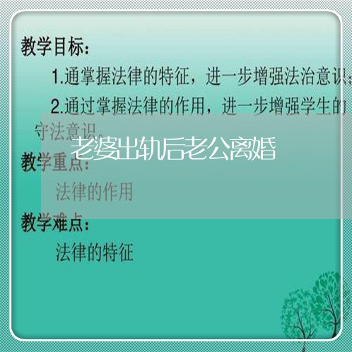 老婆出轨后老公离婚/2023110396950