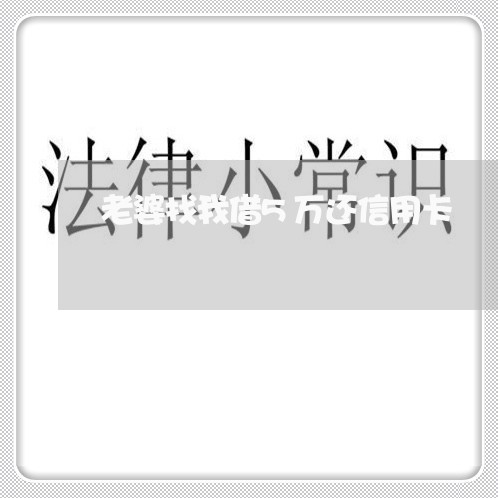 老婆找我借5万还信用卡/2023102697469